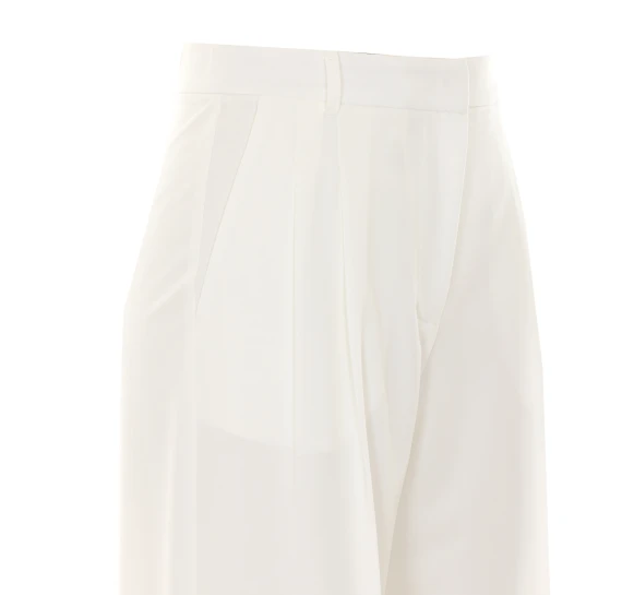High-waist ivory white trousers PATRIZIA PEPE