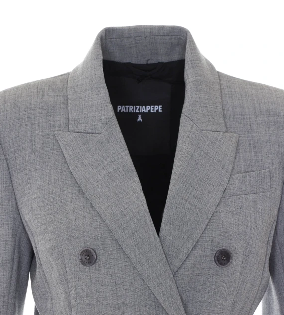 Grey Double Breasted Buttons Closure PATRIZIA PEPE