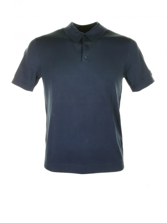 Blue short sleeve polo shirt