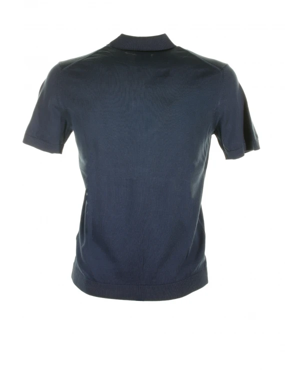 Blue short sleeve polo shirt