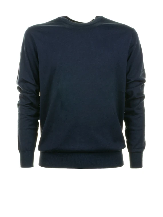 Maglia girocollo blu navy uomo