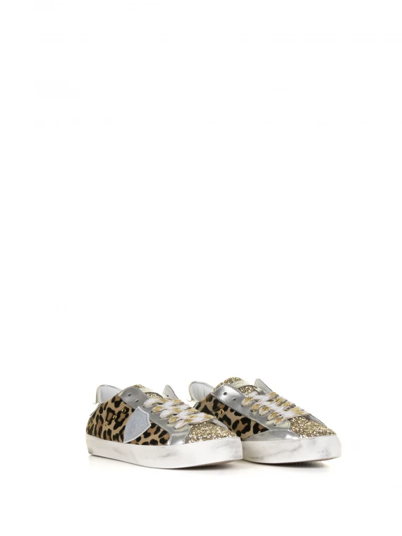 Sneaker bassa Kids leopardata