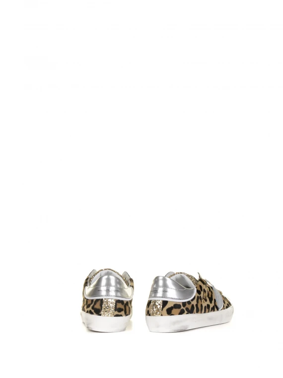Sneaker bassa Kids leopardata