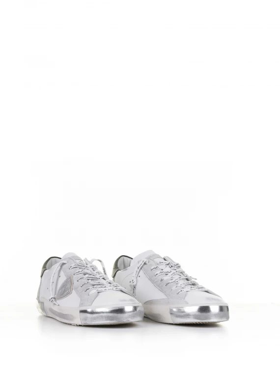 Sneakers Prsx bianco argento donna