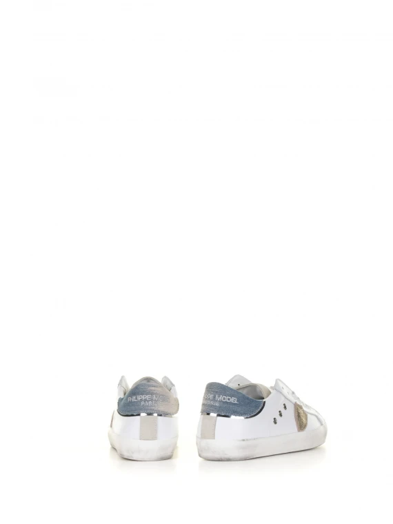 Sneaker bassa Kids con tallone blu