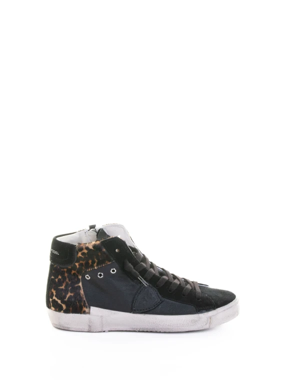 Sneaker PRSX Paris Haute nero leopardato