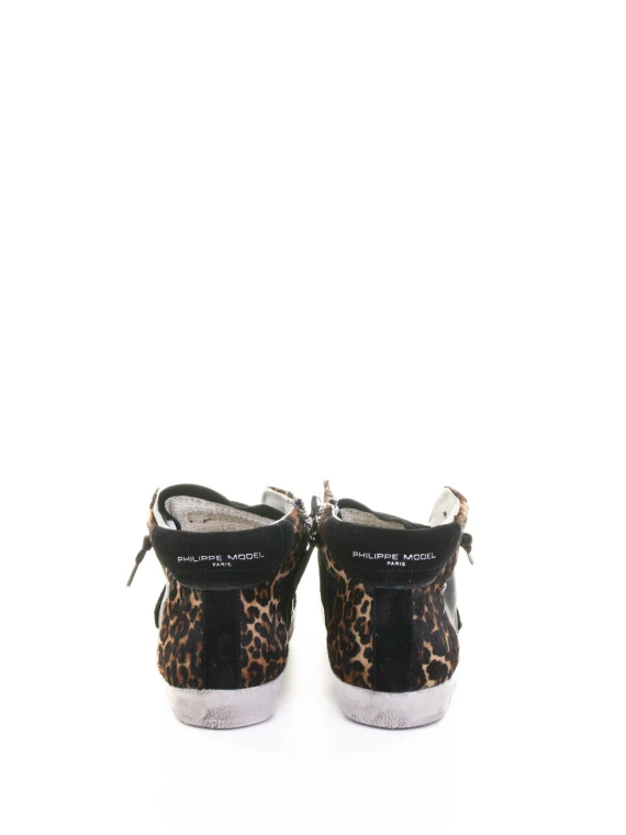 Sneaker PRSX Paris Haute nero leopardato
