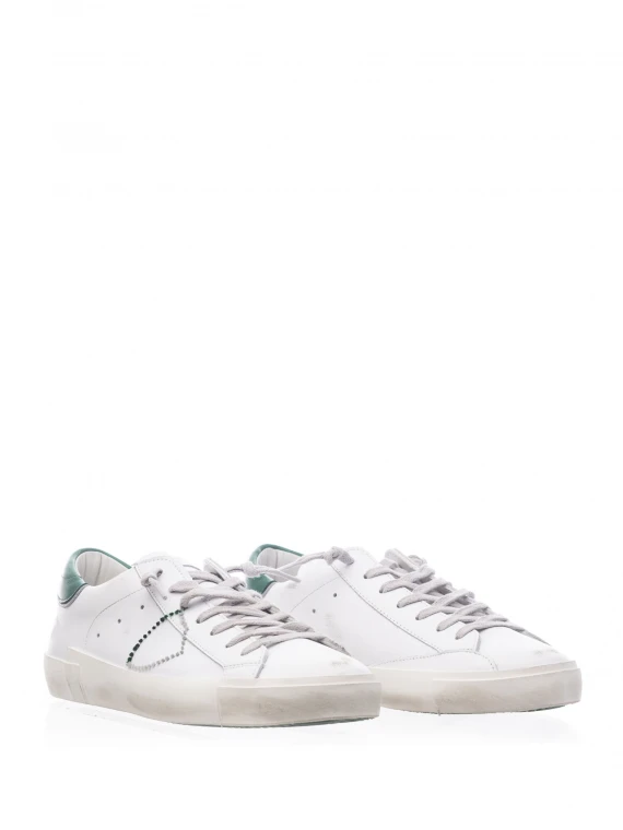 PRSX sneakers in leather and green heel