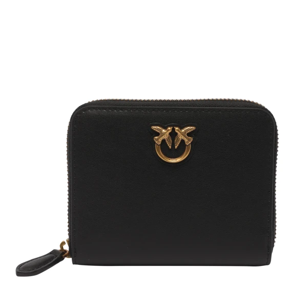 SQUARE ZIP-AROUND LEATHER WALLET