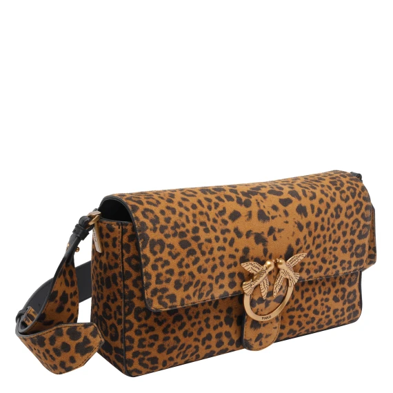 LEOPARD SUEDE SLOUCHY BAG