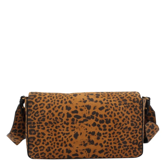 LEOPARD SUEDE SLOUCHY BAG