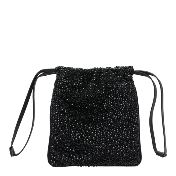 SLOUCHY FULLY RHINESTONED SHOULDER POUCH
