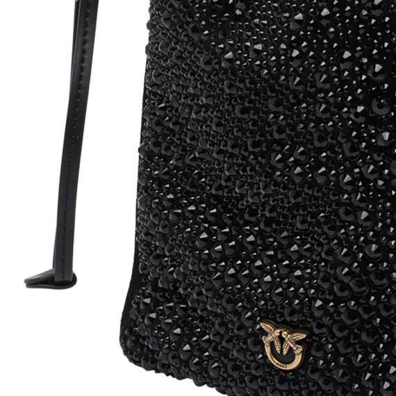 SLOUCHY FULLY RHINESTONED SHOULDER POUCH