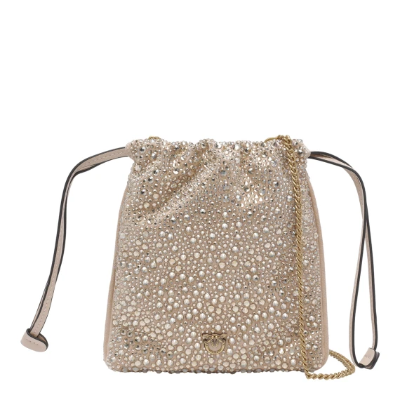 SLOUCHY FULLY RHINESTONED SHOULDER POUCH