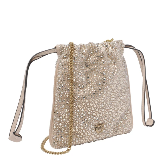 SLOUCHY FULLY RHINESTONED SHOULDER POUCH