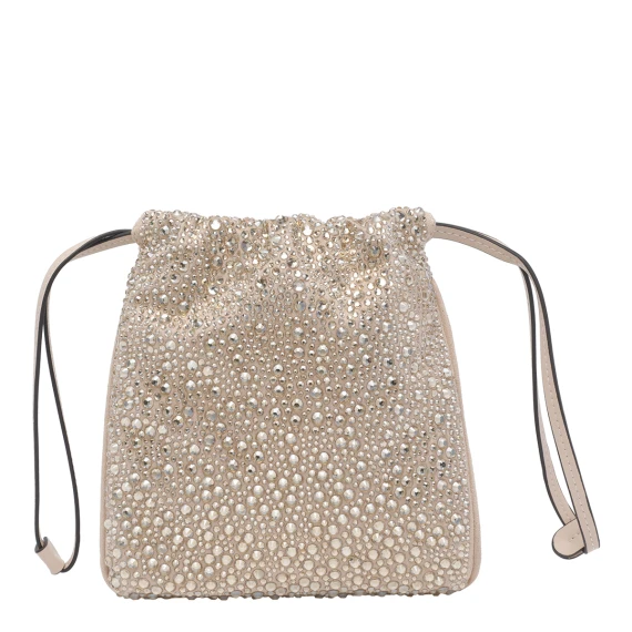 SLOUCHY FULLY RHINESTONED SHOULDER POUCH