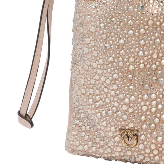 SLOUCHY FULLY RHINESTONED SHOULDER POUCH