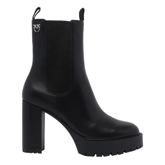 Black Clara Pump Booties Boots PINKO