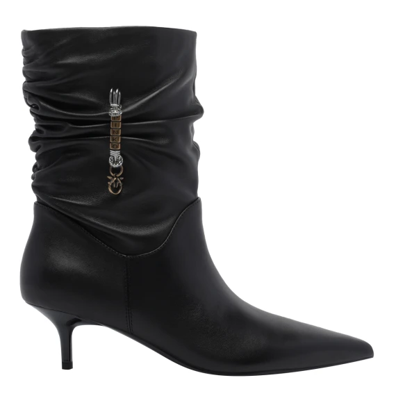 Black Gloria Pump Booties Boots