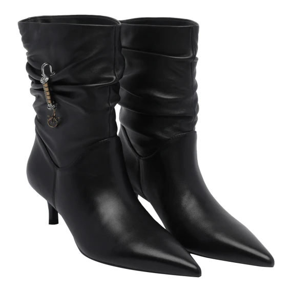 Black Gloria Pump Booties Boots