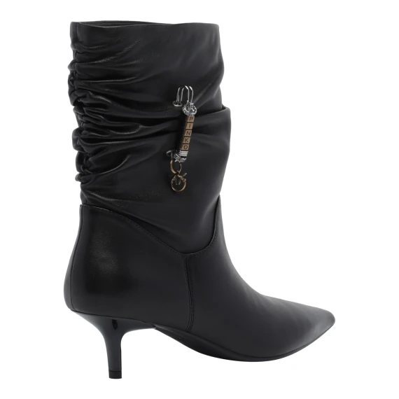 Black Gloria Pump Booties Boots