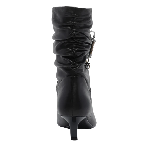 Black Gloria Pump Booties Boots