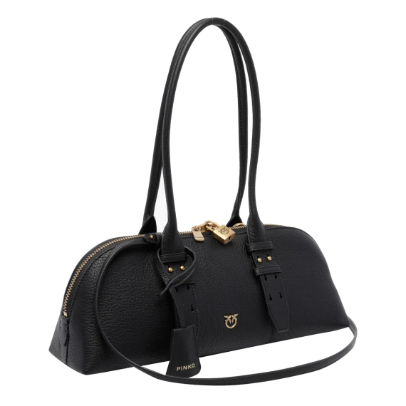 Borsa bowling nera in pelle di vitello PINKO
