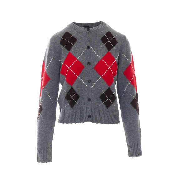Grey Cardiff cardigan in wool and cashmere PINKO