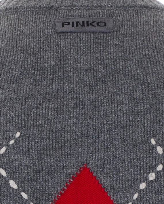 Grey Cardiff cardigan in wool and cashmere PINKO