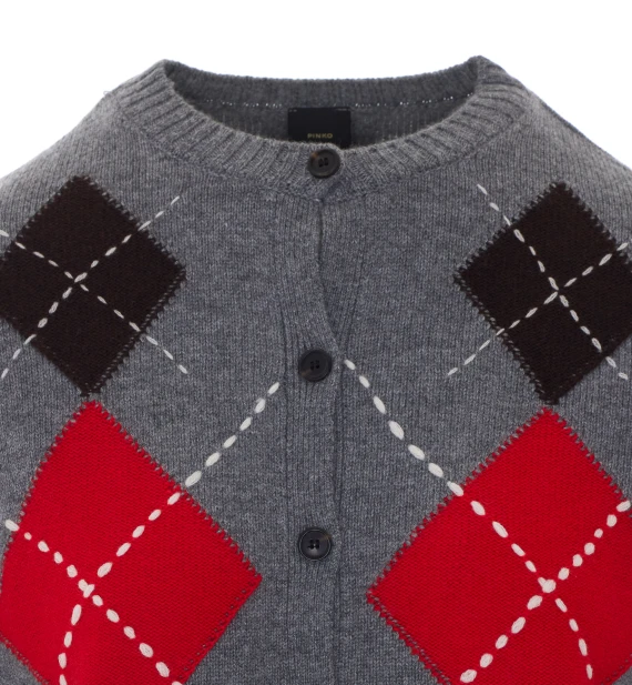 Grey Cardiff cardigan in wool and cashmere PINKO
