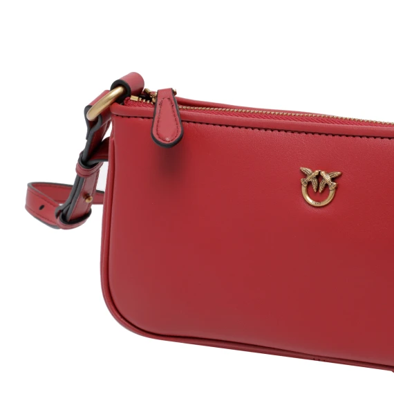 Borsa a tracolla mini mezza luna rossa PINKO