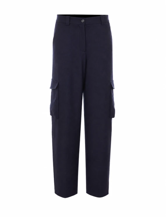 Pantaloni cargo blu navy
