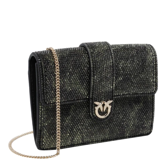 Portacarte Love Pocket con tracolla a catena PINKO