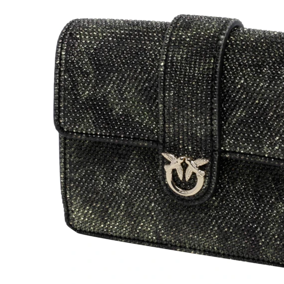 Portacarte Love Pocket con tracolla a catena PINKO