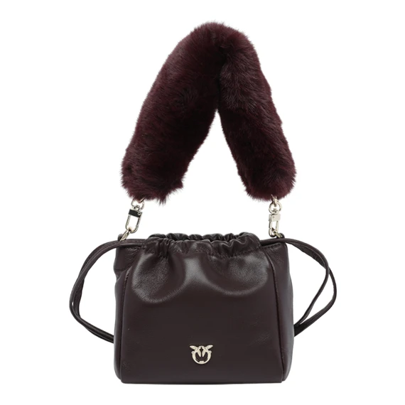 Borsa a secchiello in pelle di agnello