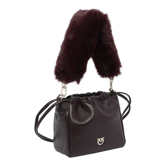 Borsa a secchiello in pelle di agnello PINKO