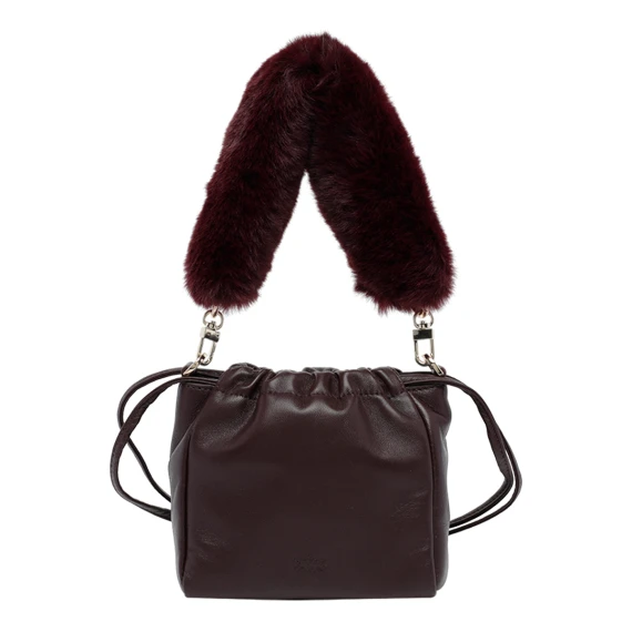 Borsa a secchiello in pelle di agnello PINKO