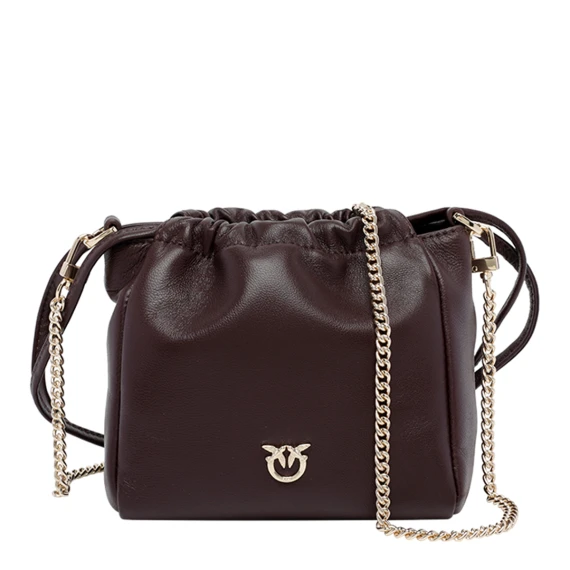 Borsa a secchiello in pelle di agnello PINKO