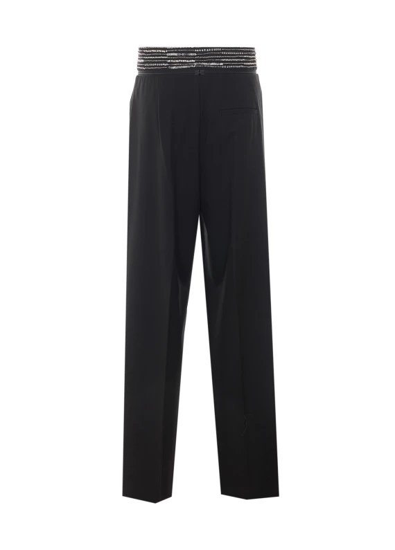 Pantaloni Mercedes neri PINKO