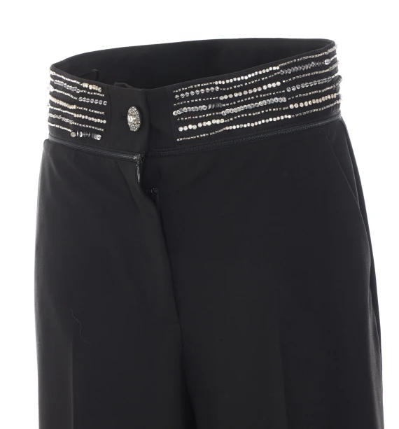 Pantaloni Mercedes neri PINKO