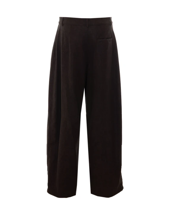 Pantaloni lunghi marroni a gamba ampia PINKO