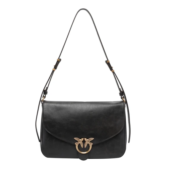 Brown calf leather crossbody bag PINKO