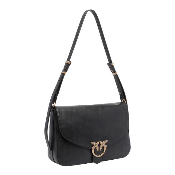 Brown calf leather crossbody bag PINKO