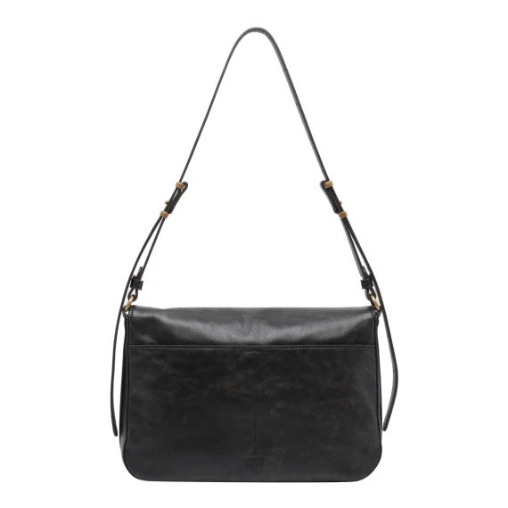 Brown calf leather crossbody bag PINKO