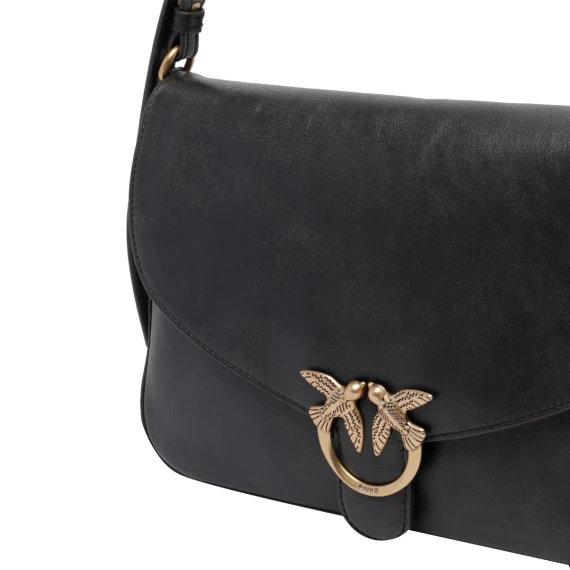 Brown calf leather crossbody bag PINKO