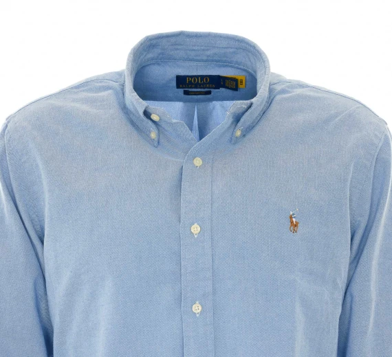 Light Blue Shirt with Frontal Buttons Closure