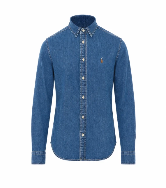 Denim Shirt with Frontal Buttons Closure Polo Ralph Lauren