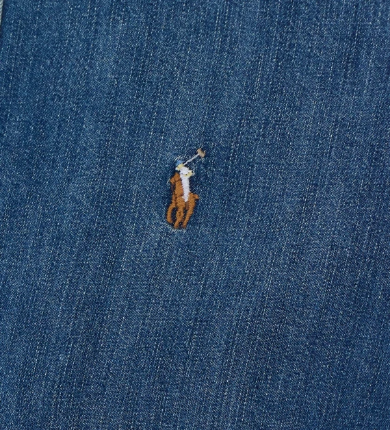 Denim Shirt with Frontal Buttons Closure
