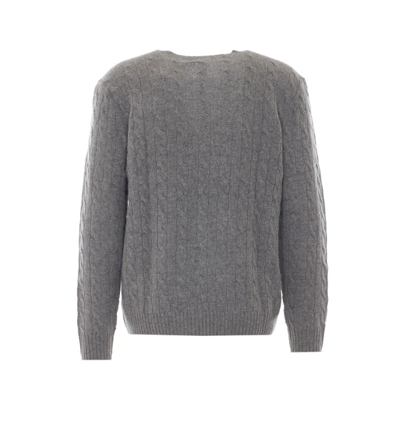 Light grey wool and cashmere crewneck sweater Polo Ralph Lauren