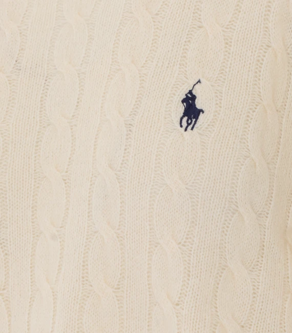 Cream cable-knit cashmere and wool sweater Polo Ralph Lauren